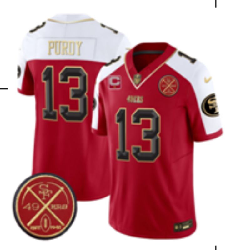 Men Nike San Francisco 49ers #13 Purdy red Limited NFL 2025 Jersey 0054